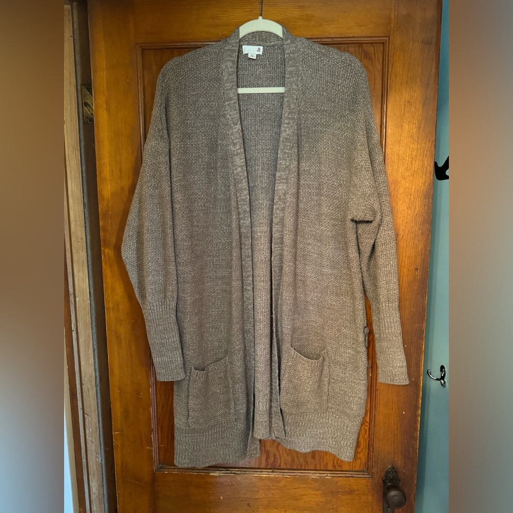 Light Brown SO Cardigan with Tie on Sides
